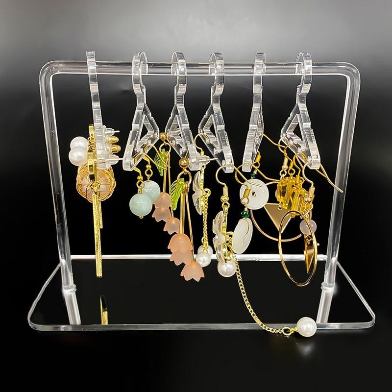 Pack Of 8 Hangers Clear Acrylic Jewellery Display Rack Hear Personal ...