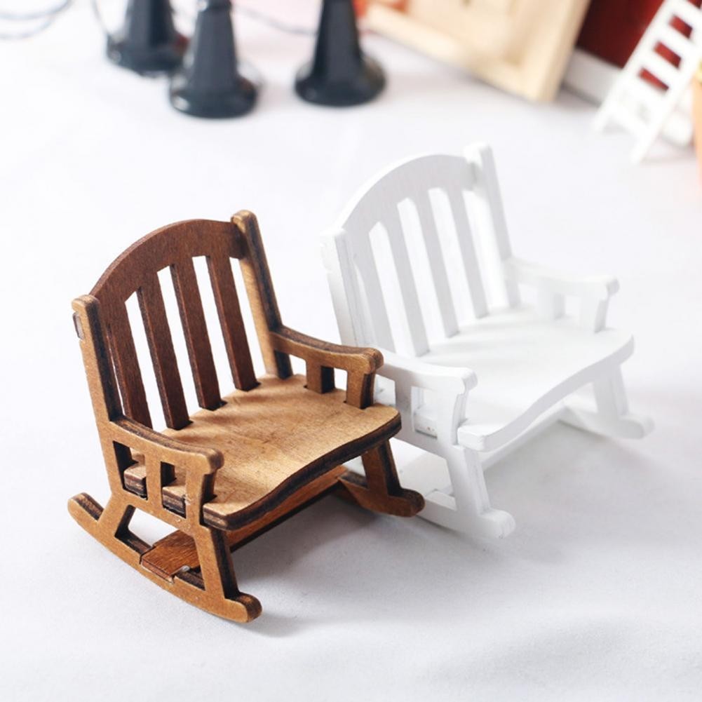 ♞Rocking Chair Model Functional Dollhouse Swing Rocking Chair Compact ...
