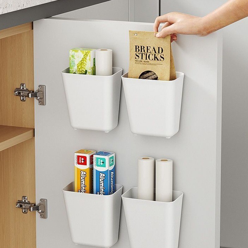 ♡Kitchen Wall-mounted Adhesive Storage Rack Multifunctional Cabinet ...