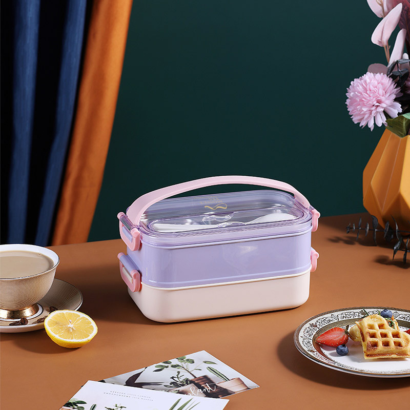 ☛Double Layer 304 Stainless Steel Insulated Lunch Box for Office ...