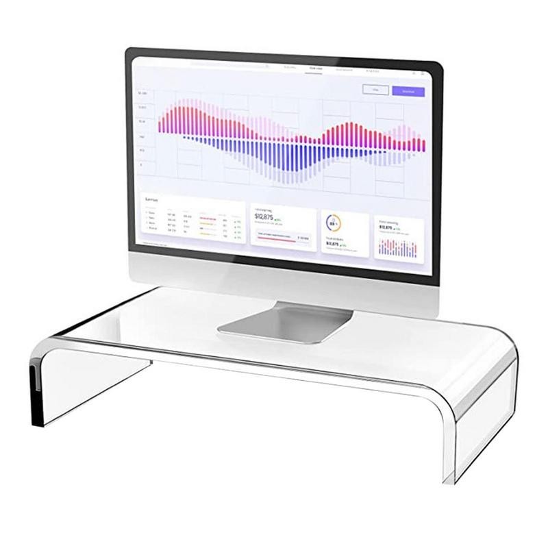 Acrylic Computer Stand Riser Ergonomic 2D Acrylic Monitor Stand Riser ...
