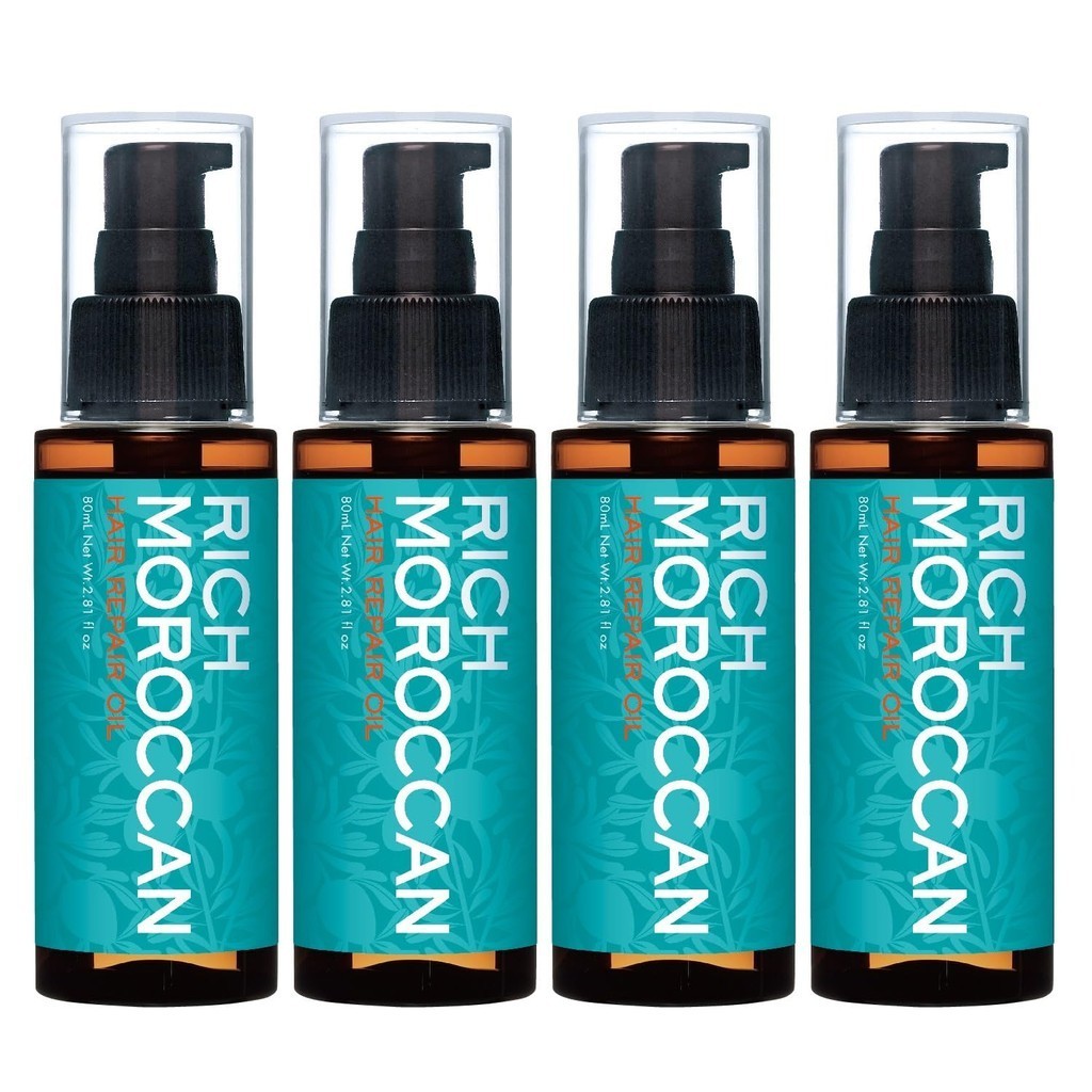 RICH MOROCCAN Hair Repair Oil [80ml x 4 bottles set] (Made in Japan ...