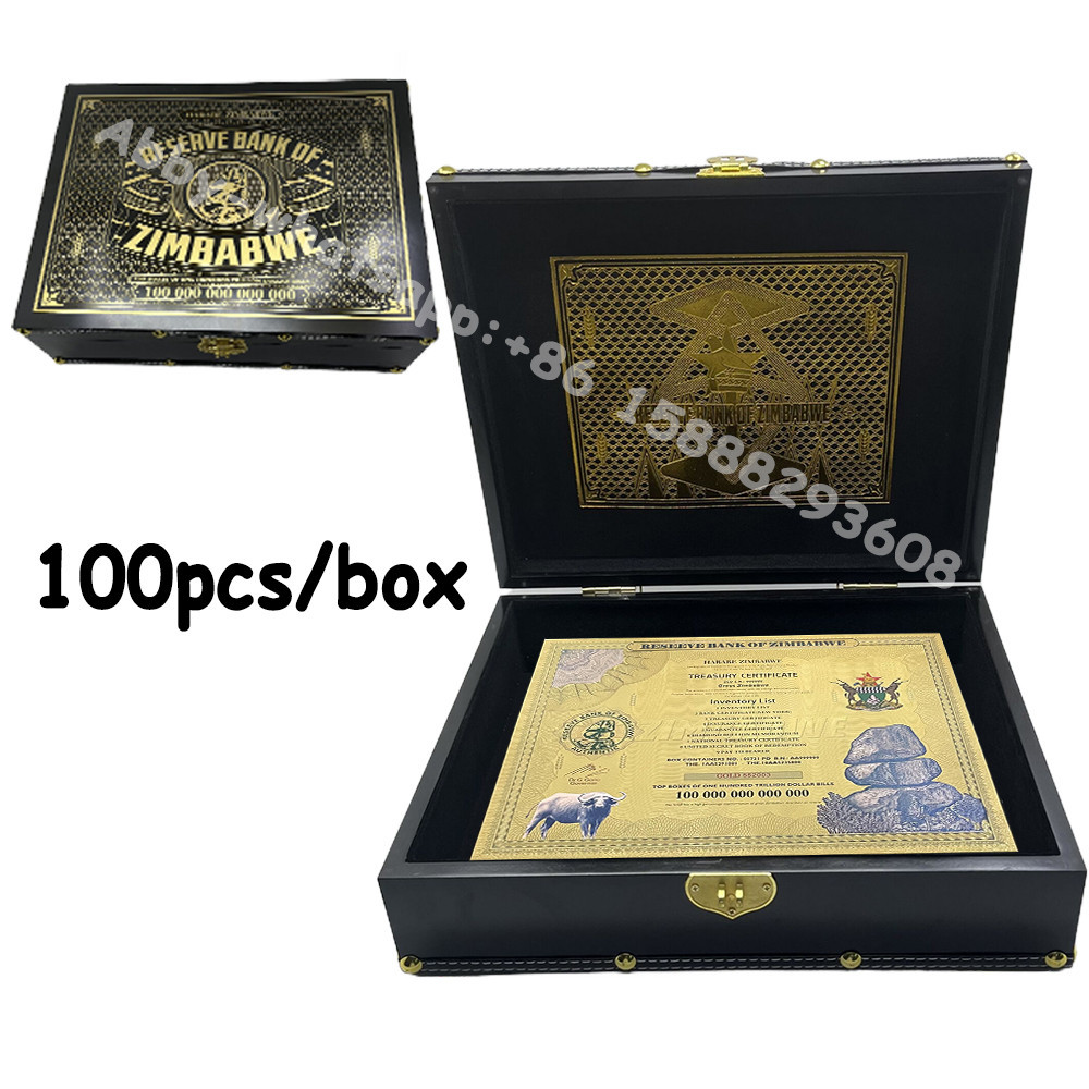100pcs/set great Zimbabwe Souvenir Coupon one hundred trillion Banknote