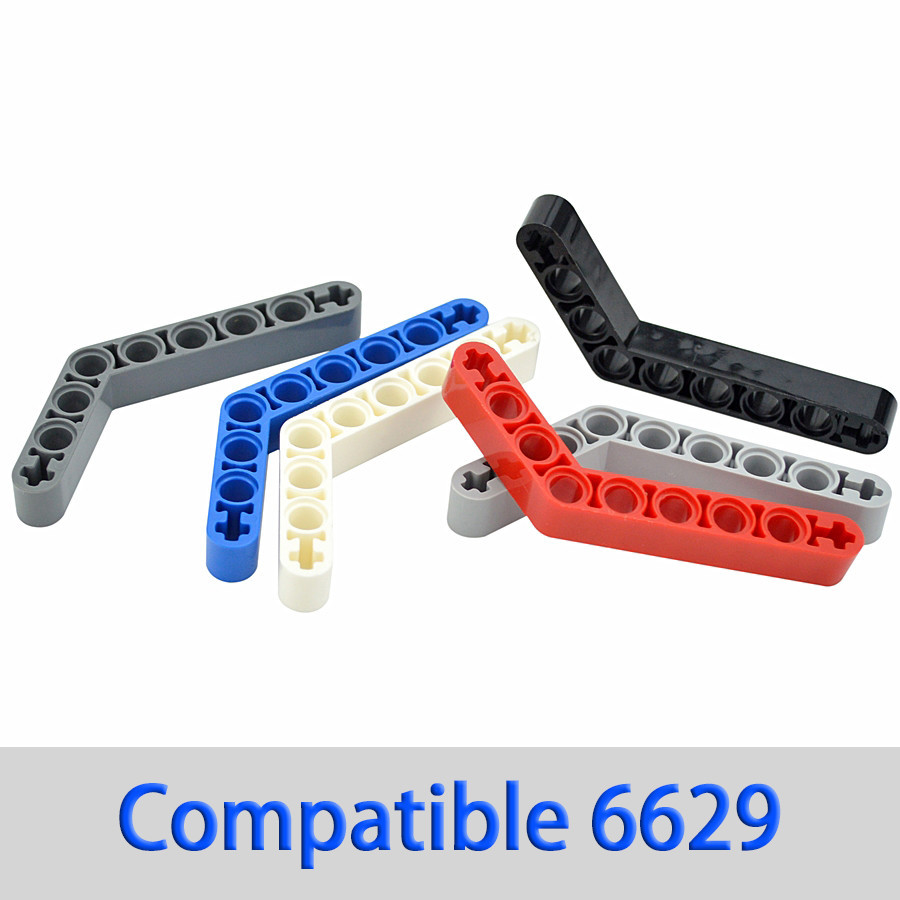 10PCS MOC Building Blocks Compatible 6629 Technical Beam DIY 6x4 Bent ...