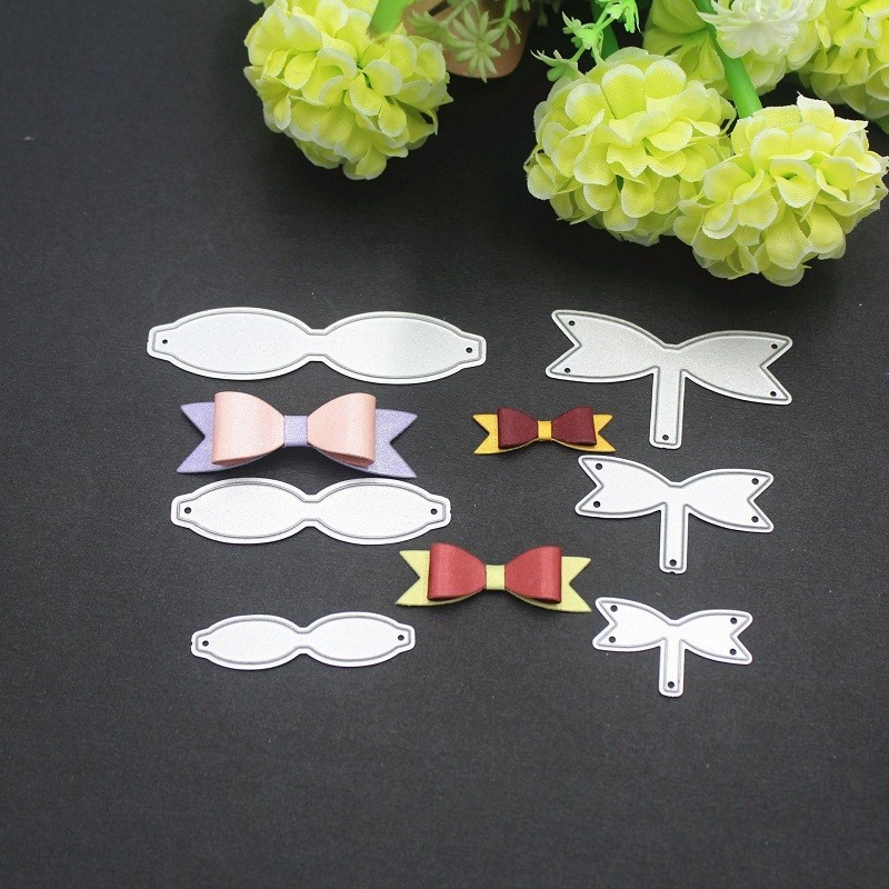 Metal Bowknot Bows Cutting Dies Stencils Bowknot Bows Ribbon DIY ...