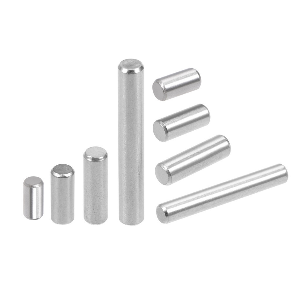 ☁uxcell 50pcs M1 5 M3 M4 Cylindrical Locating Dowel Pin 304 Stainless Steel Fixed Shaft Solid Ro