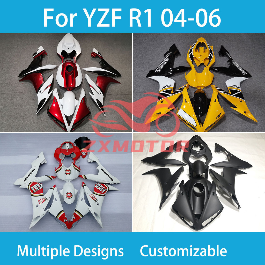ZXMT ABS Injection Fairing Kit For Yamaha YZF R1 2004-2006 - 20 Piece Set Pre-Drilled