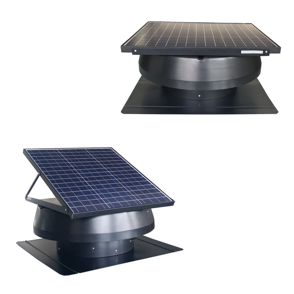 60W Solar Powered Roof Attic Venting Fan with Powerful DC Motor Attic Hot Air Exhaust Fan 4t