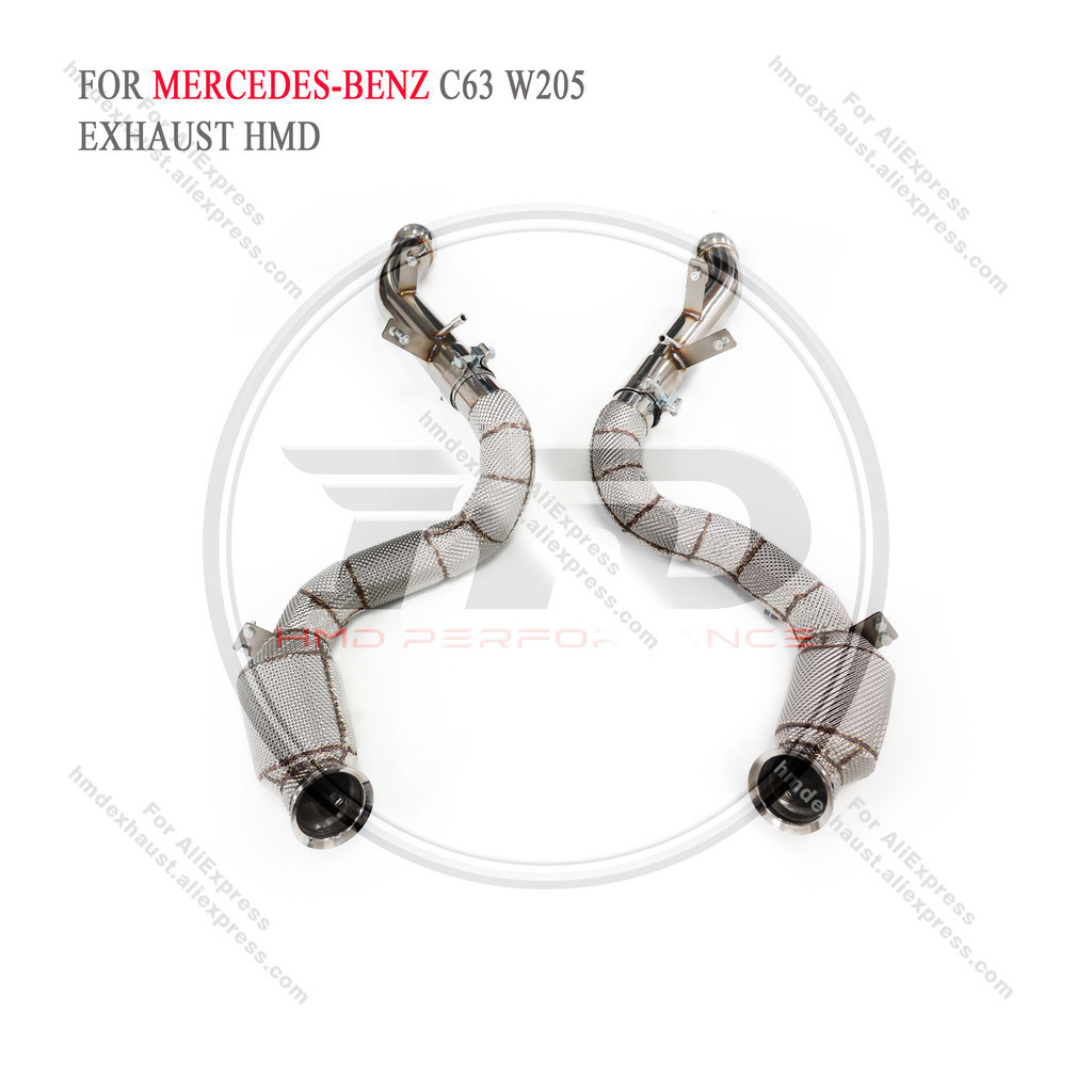 HMD Downpipe for Mercedes Benz AMG C63 W205 Car Accessories Exhaust ...