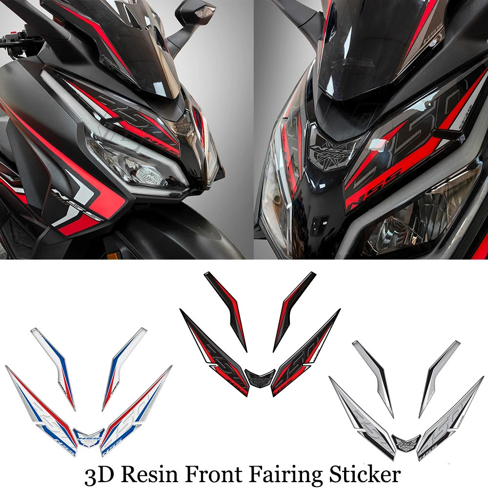 3d Resin Motorcycle Front Fairing Sticker For Honda Forza Nss 350 2023 