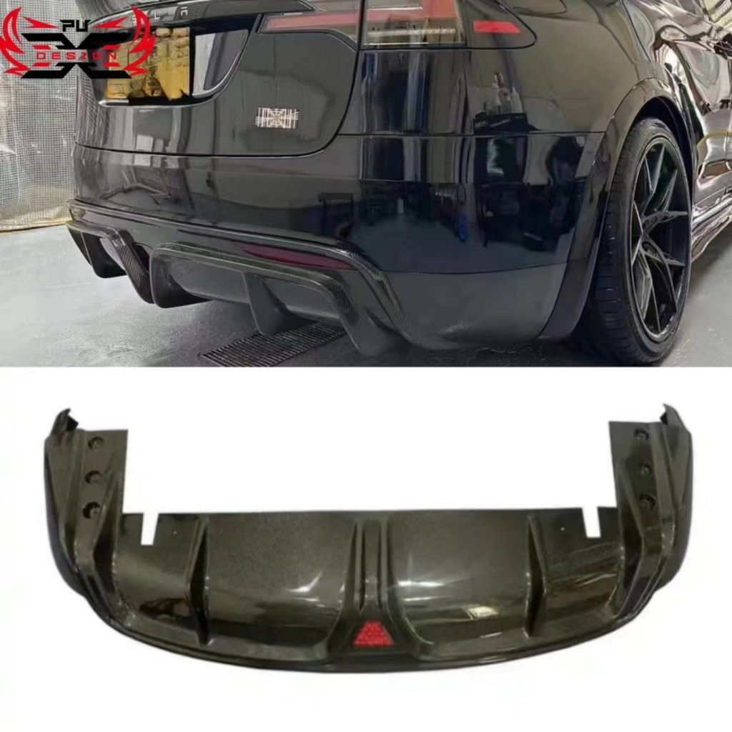 Rear Diffuser Rear Bumper Carbon Fiber CMS Style Body Kit For Tesla ...