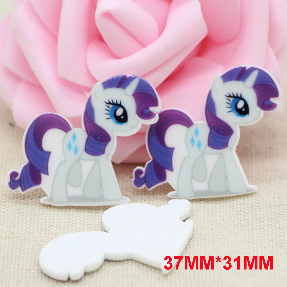 ⓞ50pcs 37*31MM Kawaii Cartoon Little Horse Flatback Resins Horse Planar ...