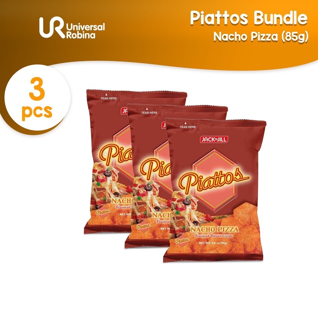 Piattos Nacho Pizza Flavored Potato Crisps 83g - 3 packs | Shopee ...