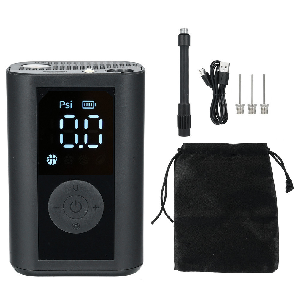 ☑Ball Pump Electric Basketball Pump with LED Lightingk 015PSI Ball