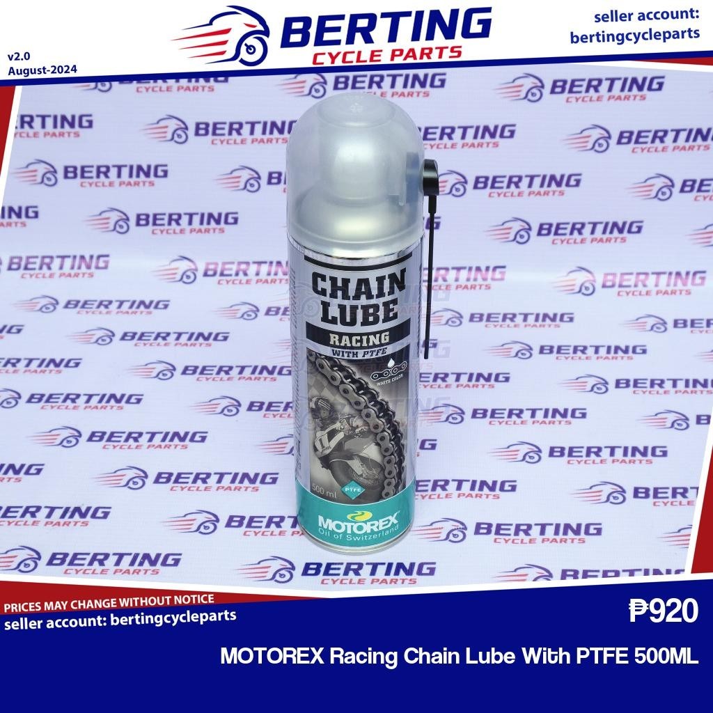 Motorex Racing Chain Lube Spray - Lubrifiant Chaîne Moto 500 Ml - Neuf
