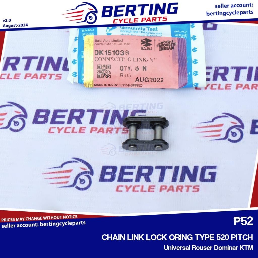 Chaîne Moto 520 Pitch 120 Maillons - Pour Pit Bike, Dirt Bike, Quad, ATV - Longueur 68 Cm - Rouge