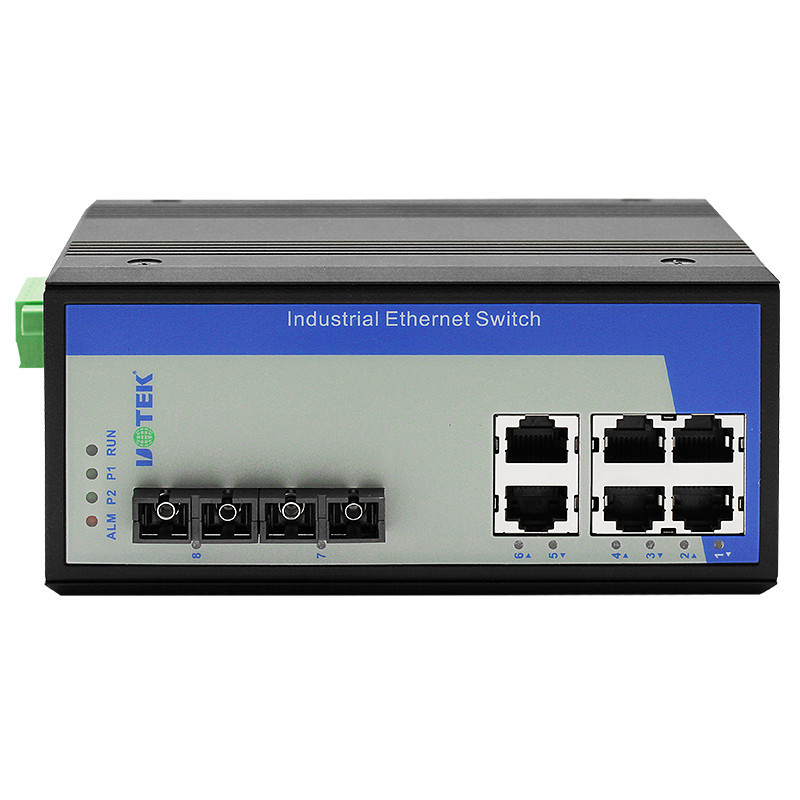 UOTEK 6 Ports RJ45 Industrial Network Managed Ethernet Switch DIN-rail ...