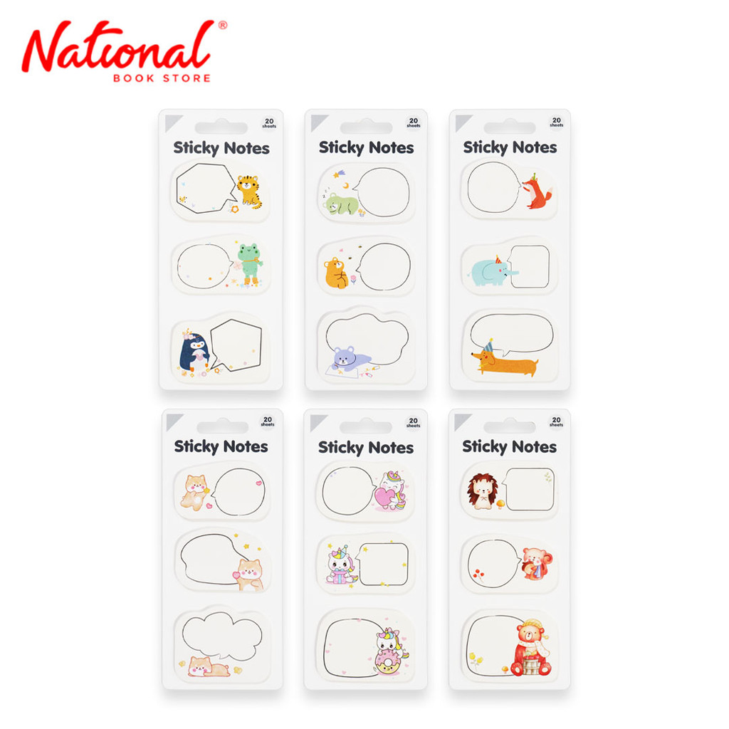 Sticky Notes Set Dialogue 3x55x55Mm (assorted designs) - School ...