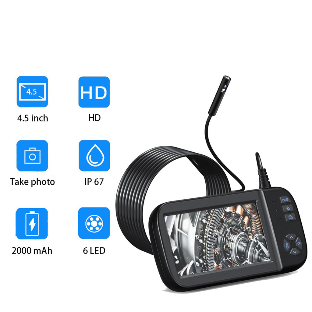 ~4.3Inch 8mm Dual Lens Endoscope Inspection CMOS Borescope Handheld ...