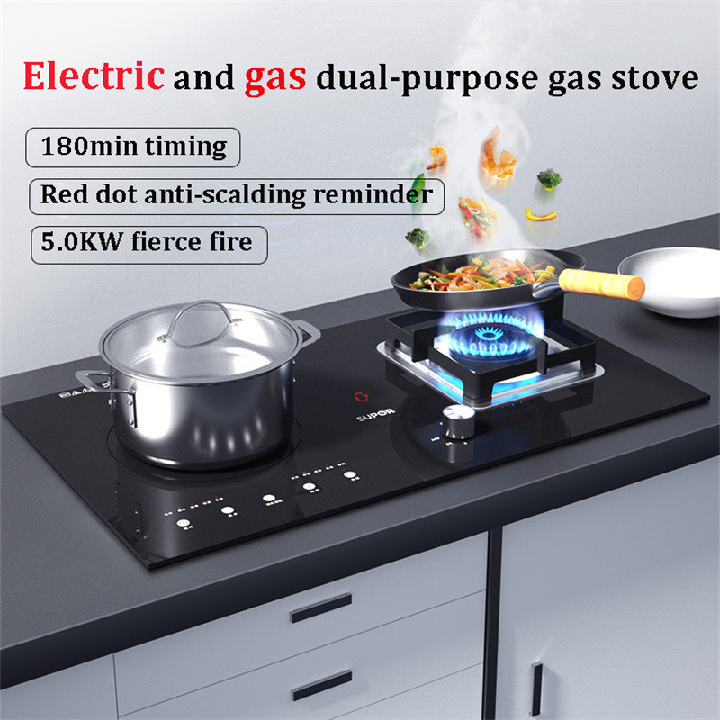 ☺Electric and Gas Dualpurpose Gas Stove for Kitchen Dual Stove Home