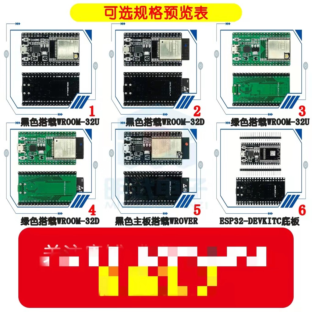 ⚡ESP32-DevKitC development board ESP32 baseboard can be equipped with ...