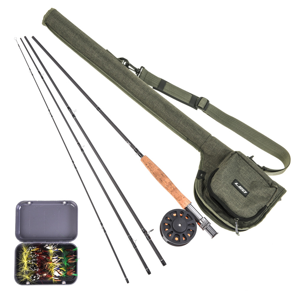 ☜LEO Canvas Portable Fly Fishing Rod Bag 9' Fly Fishing Rod and Reel