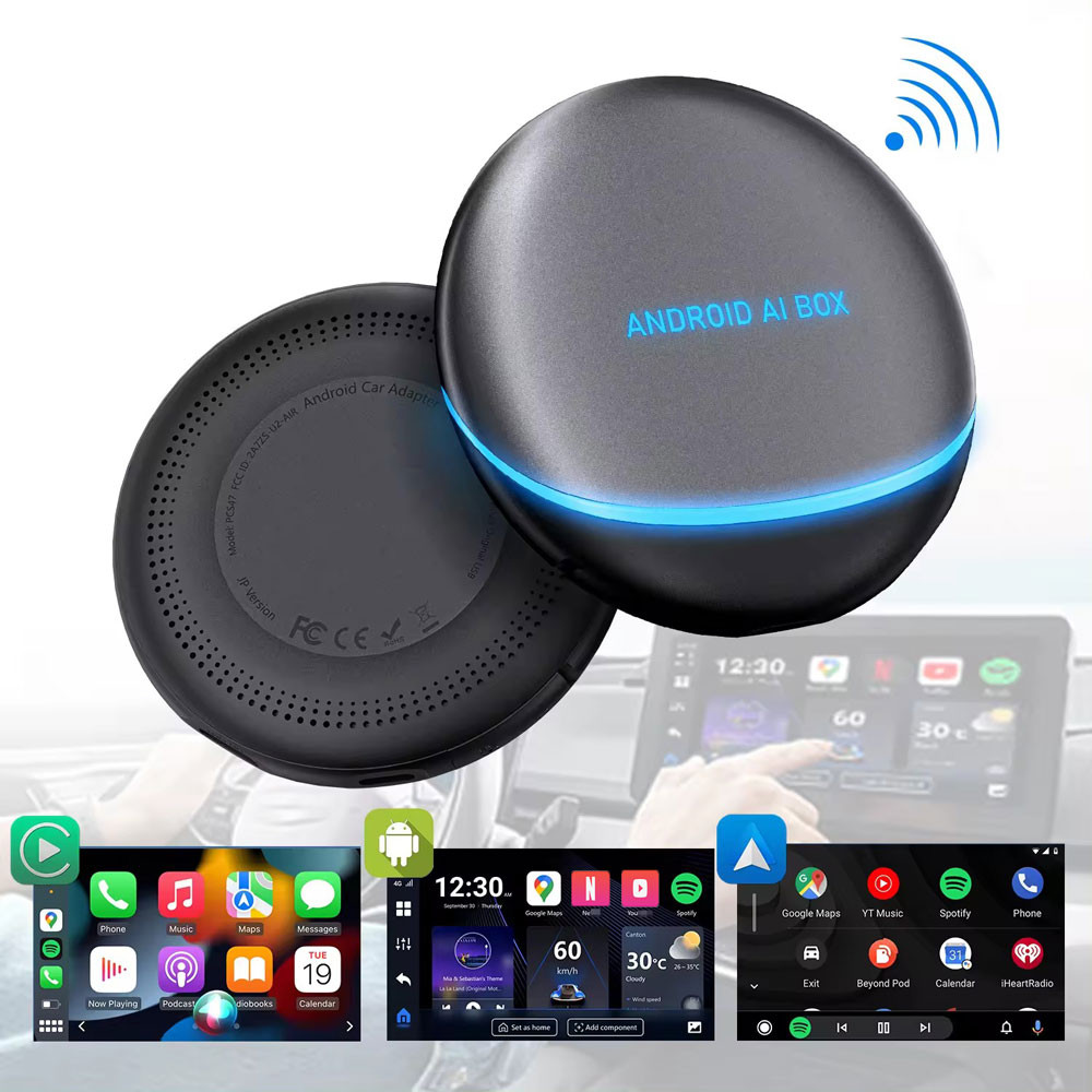 ☂2024 Carplay TV Ai Multimedia Box 8G+128GB Portable Wireless Android ...