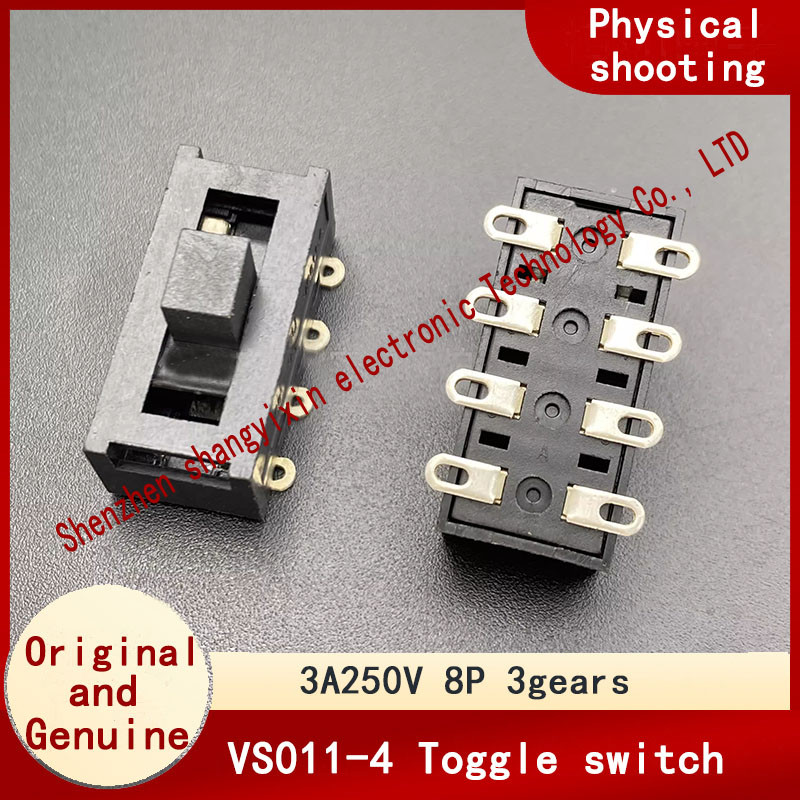 Original VS011-4 Sliding toggle switch power button 8-pin 3-speed ...