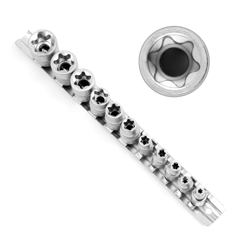 - E20 Torque Socket Set Female E-TORX Socket Set with Rail, Female ...