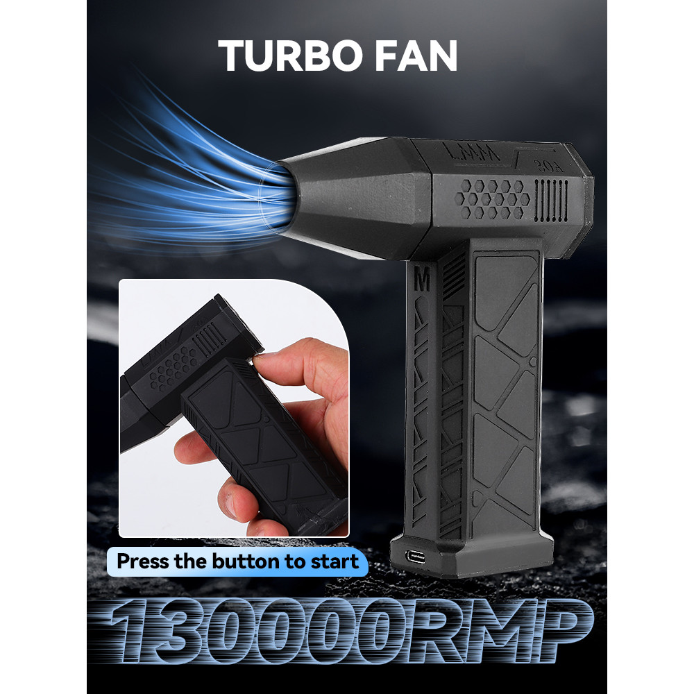♀Mini Turbo Jet Fan 130,000 RPM 45m/sTurbo Violent Fan High-Performance ...