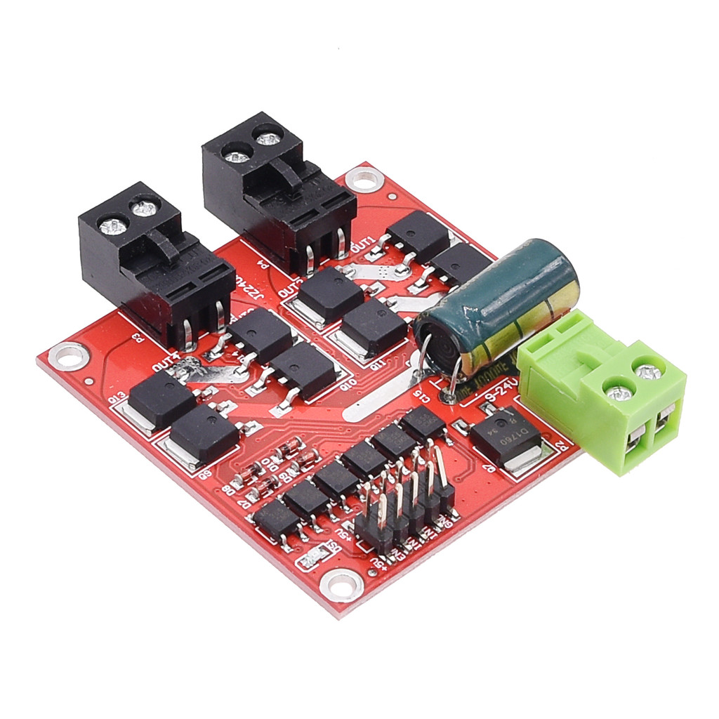 ♣Dual Channel DC Motor Driver Module 160W 7A 12V 24V H-bridge L298 ...