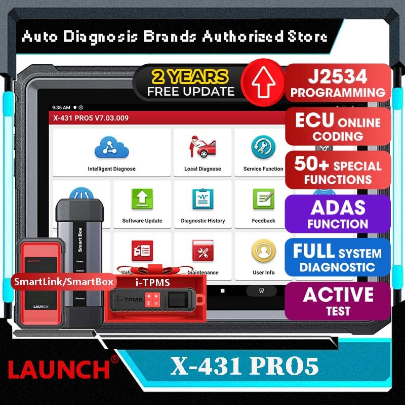 【Launch X431 PRO 5 PRO5 Car Diagnostic Tools J2534 SmartBox/SmartLink ...