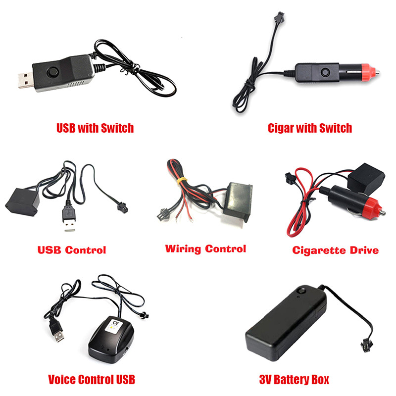 웃Battery Driver Inverter Car Cigarette Controller EL Wire Splitter