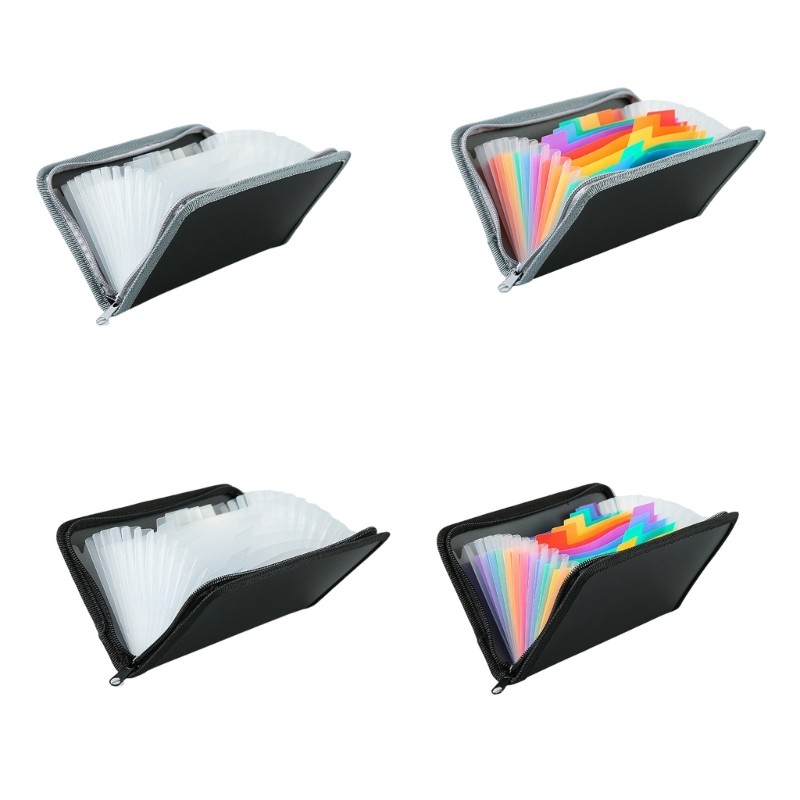 ♜Receipt Wallet Small Expandable File Folder Accordion Folder Zippered ...