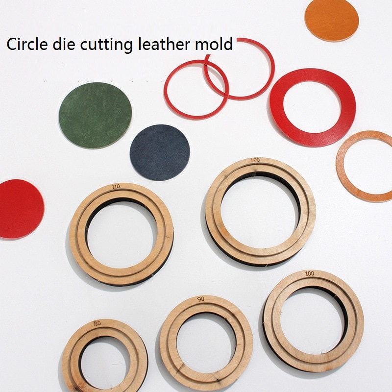azA Circle Die Cutting Leather Mold, Circular Handmade Puncher Leather