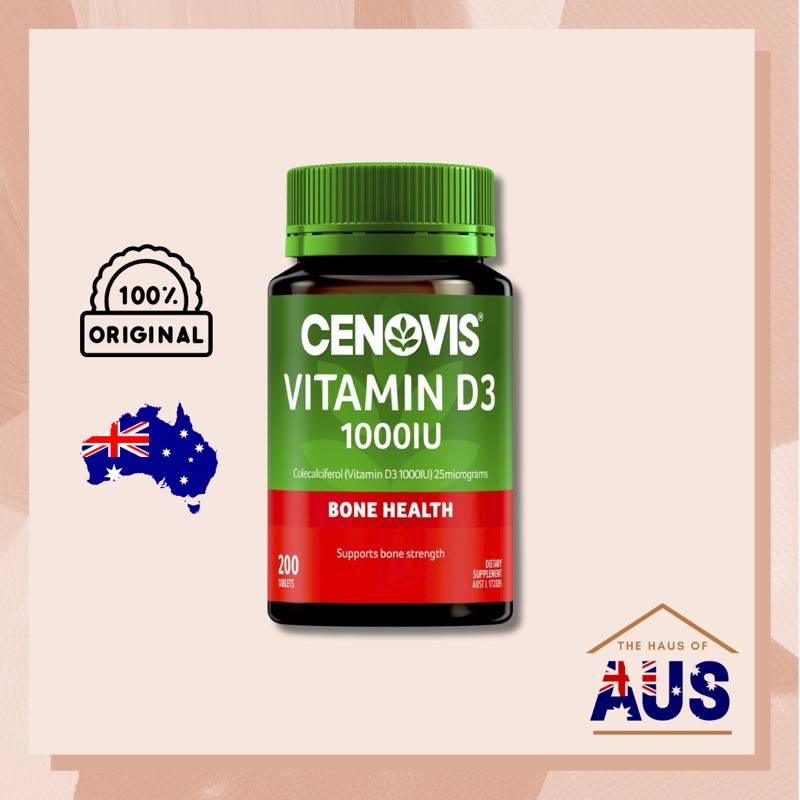 Cenovis Vitamin D 1000iu Tablets D3 For Bone Health 200 Pack | Shopee ...