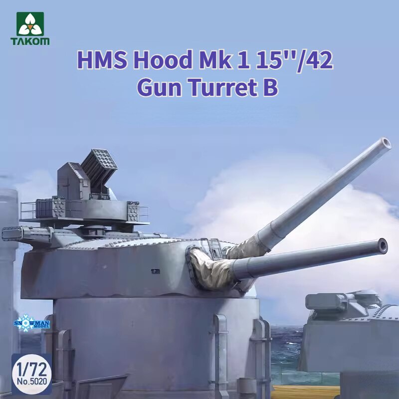 Takom-world 5020 Plastic Model 1/72 Scale HMS Hood Mk 1 15''/42 Gun ...