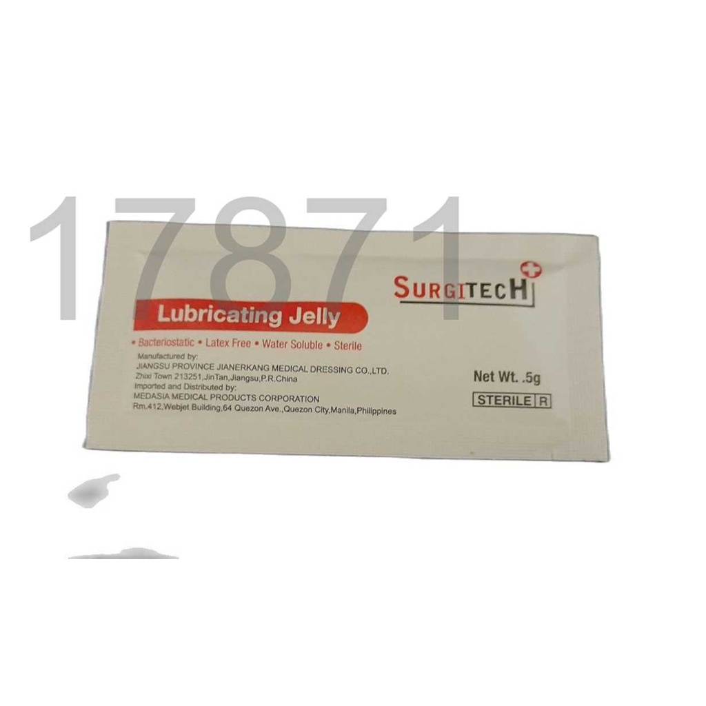 K3781 lubricating gel (ky jelly) 5g sterile sachet (medical grade