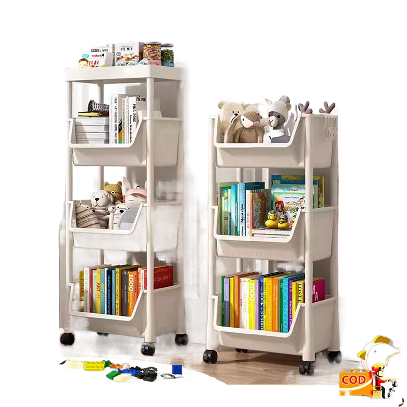 KELLY NEW CODNEW lF Book Shelf Under the table Trolley Cart 2/3/4 Tier