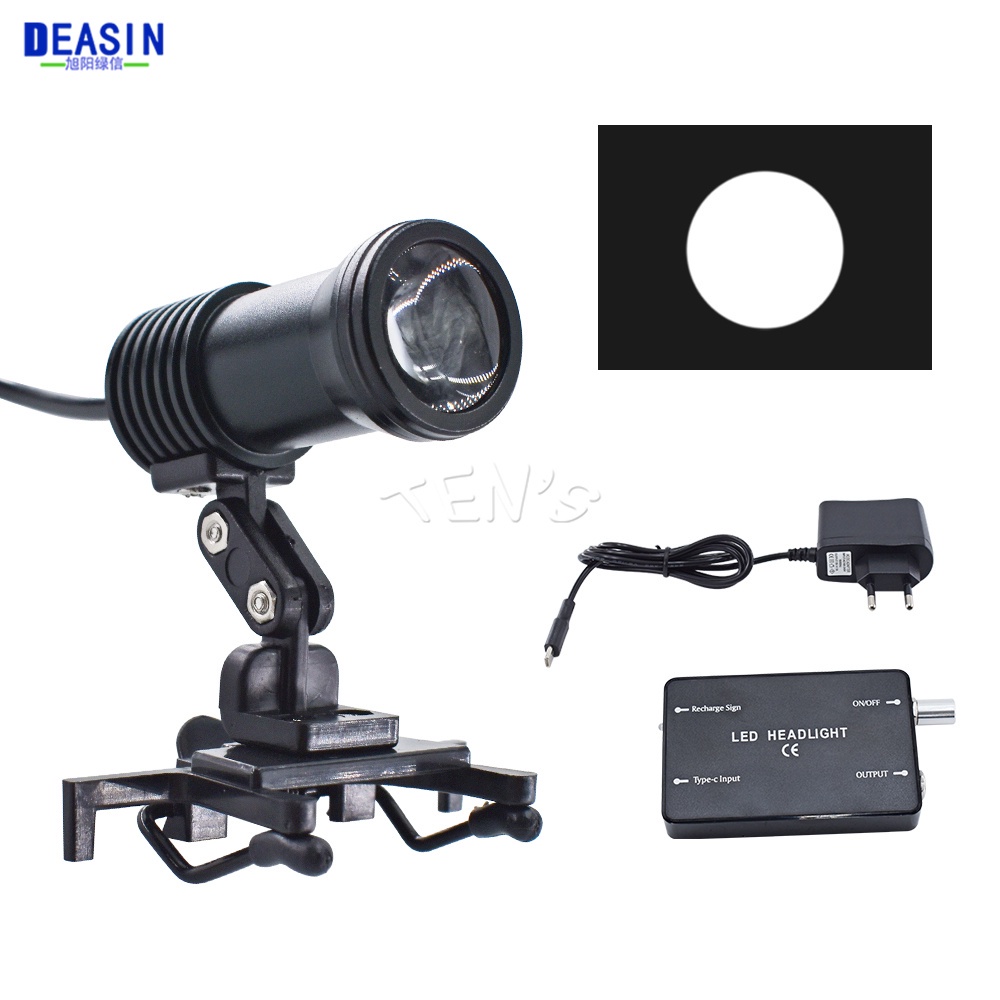 5W Headlight Headlamp With Glasses Clip For Dental Loupe Dental Lab