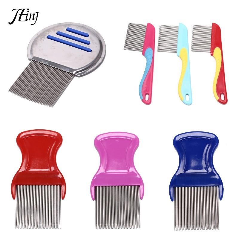 ☈Stainless Steel Terminator Lice Comb Kids Hair Rid Headlice Super Density Teeth Remove Nits Com