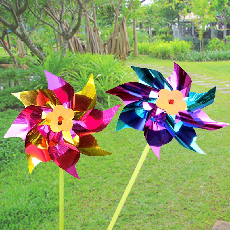 ☸ 5Pcs Mixed Random Color Pinwheel Windmill Effective Bird Repellent ...