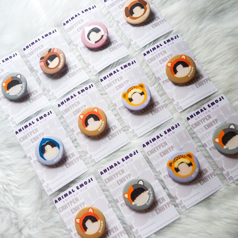 ENHYPEN Animal emoji button pin by mochimeart | Shopee Philippines