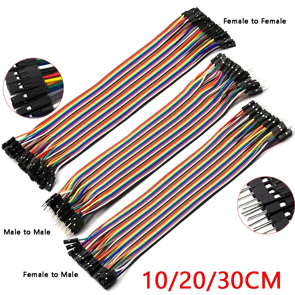 1Pcs 40Pin Dupont Line 2.54mm Male to Male/Female Breadboard Jumper ...