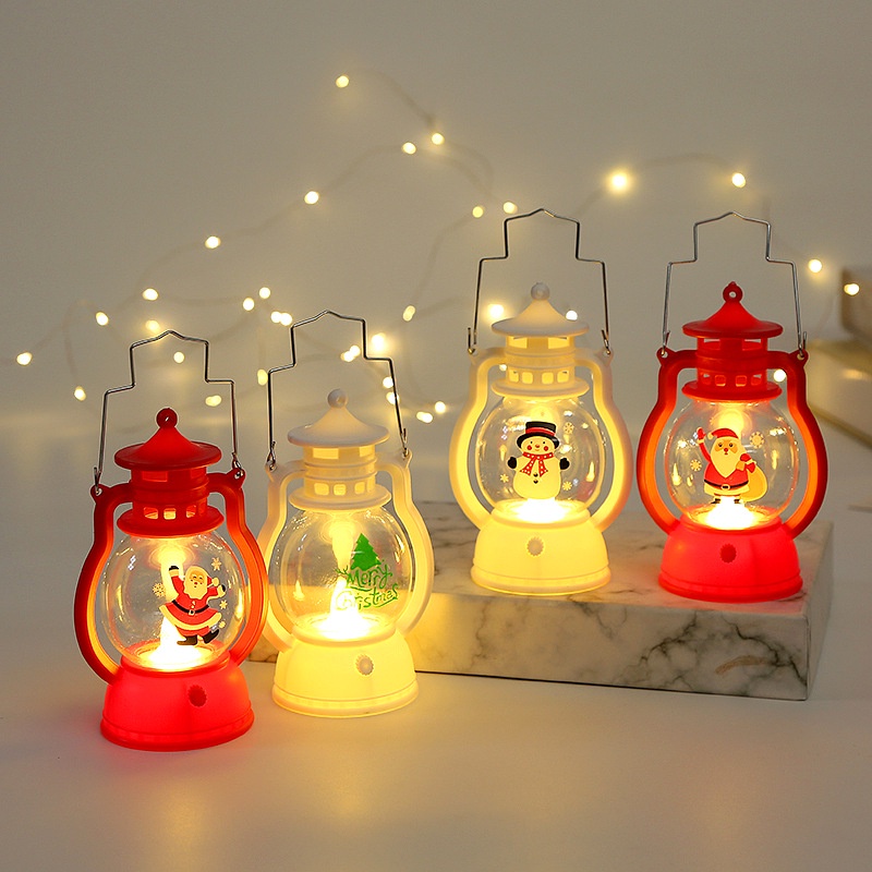 Christmas Lantern Vintage Night Light LED Bulb Portable Bedside Light ...