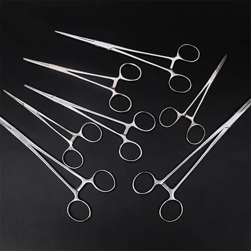 Stainless Steel Curved Tip and Straight Tip Forceps Locking Clamps ...