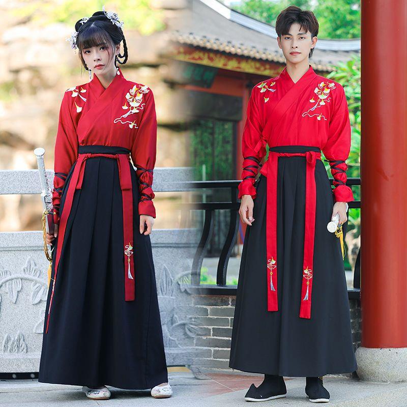 Daily improved Hanfu women s waist-length cross-collar underskirt ...