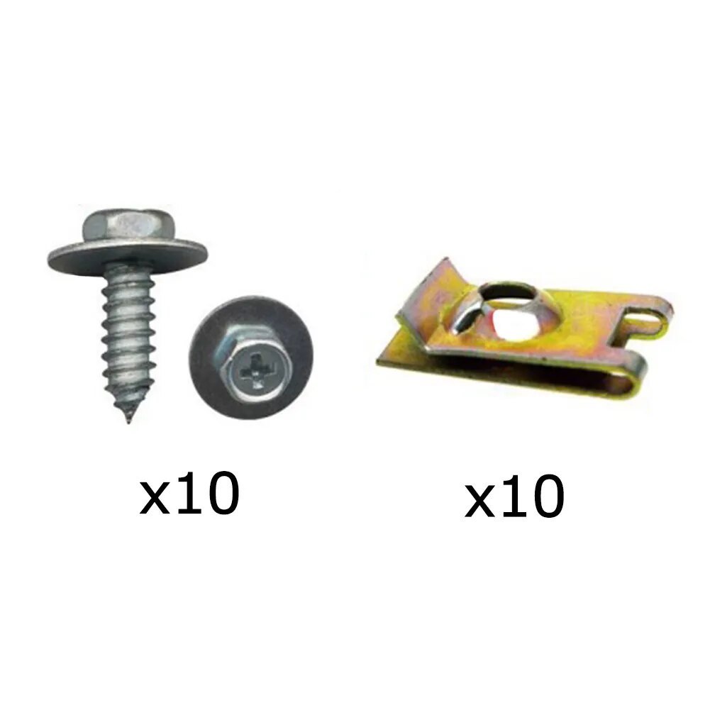 ♨10 Set Screws 6.3 X 19 MM With Sheet Metal Nuts Screws Sheet Metal Nut