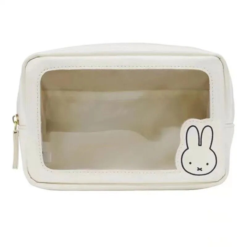 ☋Anime Miffy Cosmetic bag Kawaii Cartoon zip fastener tote portable
