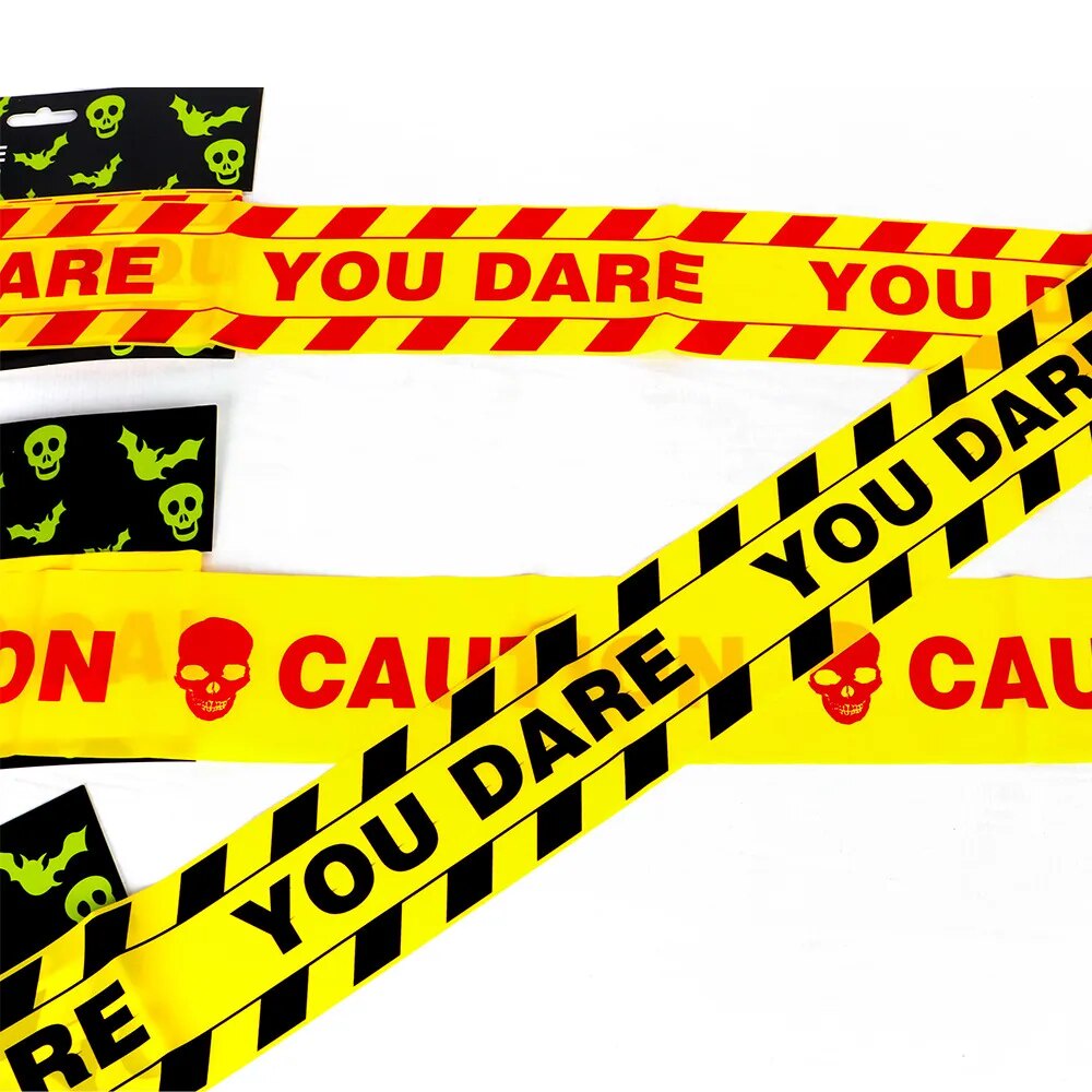 6m Halloween Caution Tape Decorations Orange Yellow Warning Safety Tape